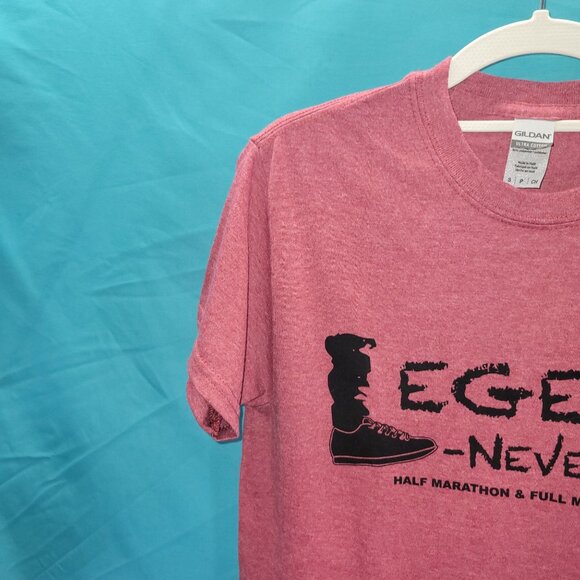 Legends Never Die Marathon Graphic Tee Shirt Gildan Ultra Cotton S Red - Picture 2 of 10